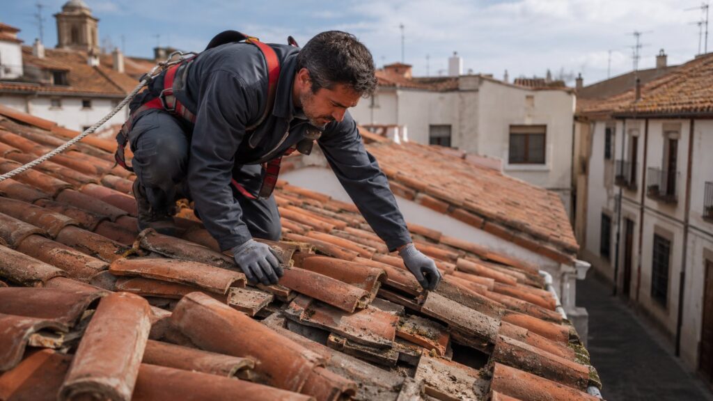 reparar tejado goteras madrid