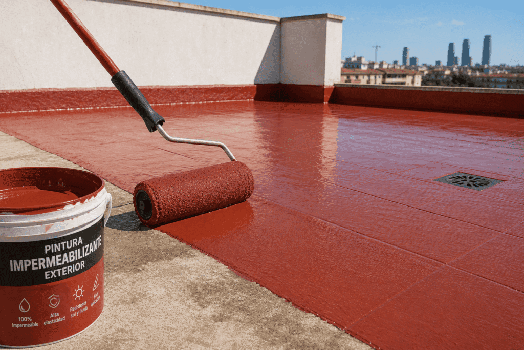pintura impermeabilizante exterior - impermeabilizacion de terrazas, cubiertas y tejados con pintura